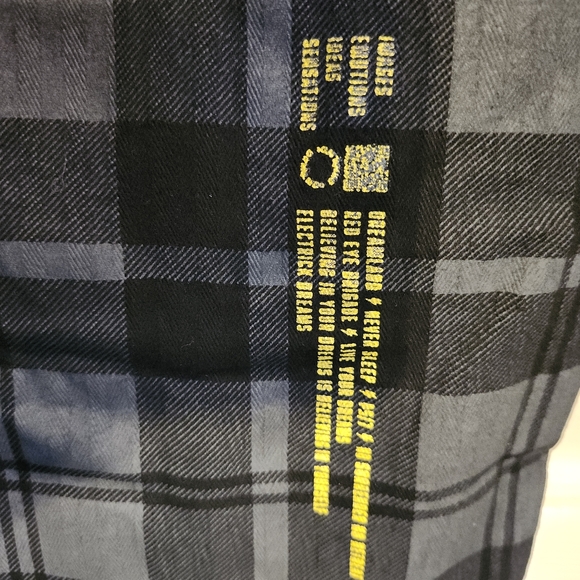 DREAMLAND WAR DUB PLAID/DENIM SHIRT BUTTON  BLACK/GRY PLAID SHACKET MENS 4XL NWT - Picture 12 of 15